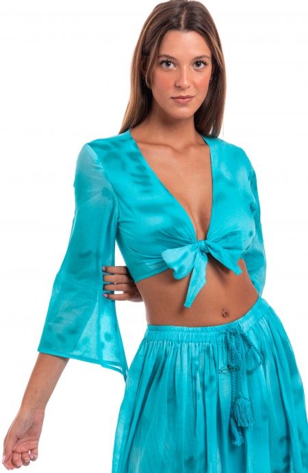 Crop Top Aperto Tie Dye Poisson D'Amour - 1