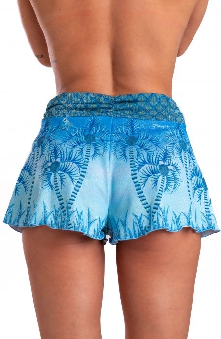Short Piquet Lurex Con Fascione Crepon Lamè Palm Paradise Pin-Up Stars - 11