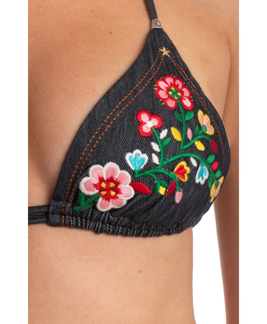 Bikini Triangle Jeans Flowers and Guns