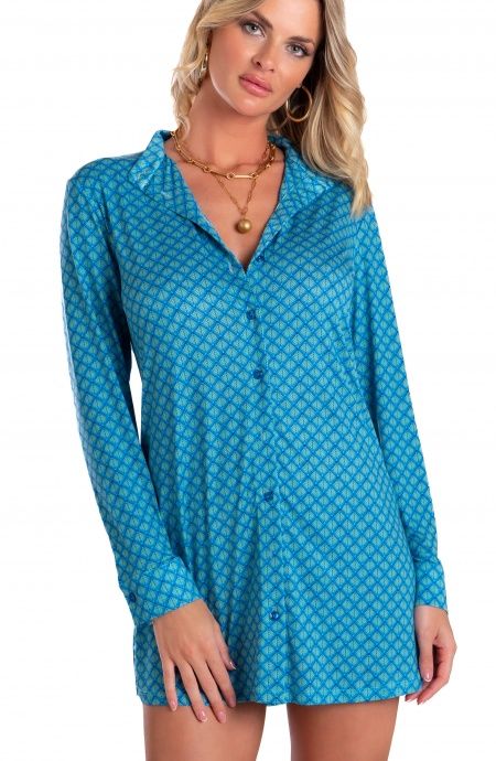 Scale Print Jersey Chemisier Pin-Up Stars - 5
