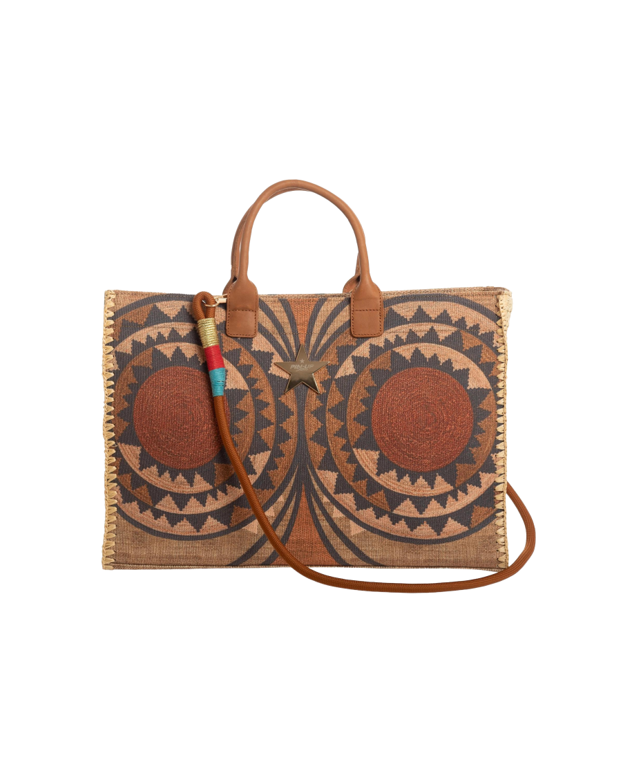 Borsa Shopper Intreccio Africano