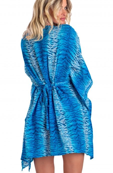 Viscose Muslin Tiger Print Poncho Pin-Up Stars - 8