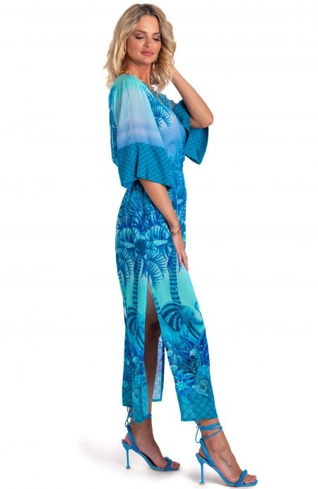 Palm Paradise Viscose Muslin Kimono Pin-Up Stars - 10