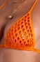 Triangle Bikini Padded Mirrors Laser Slip Flakes Solid Color Pin-Up Stars - 4