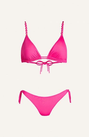 Bikini Triangolo Imbottito Slip Brasiliana Tinta Unita Pin-Up Stars - 4