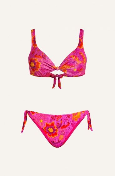 Bikini Brassiere Slip Fiocchi Stampa Apache Pin-Up Stars - 6