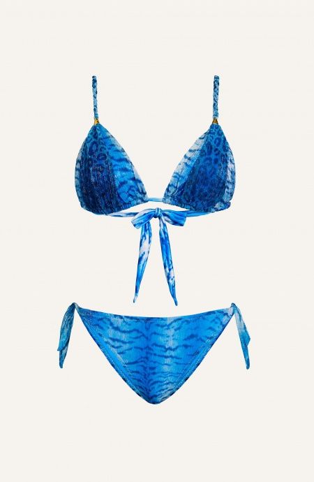 Bikini Triangolo Imbottito Slip Fiocchi Crepon Lamè Stampa Tigre Pin-Up Stars - 2 Bikini Triangolo Imbottito Slip Fiocchi Crepon Lamè Stampa Tigre Pin-Up Stars - 2