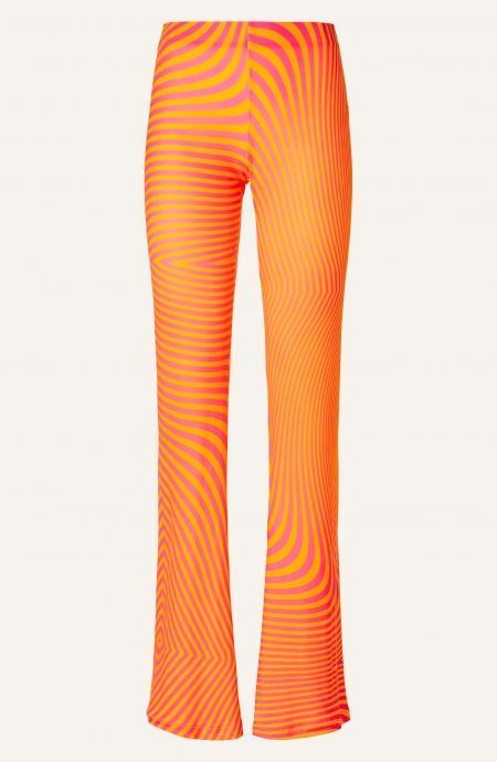 Pantalone a Zampa Jersey Stampa Optical Pin-Up Stars - 1 Pantalone a Zampa Jersey Stampa Optical Pin-Up Stars - 1