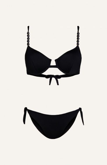Balconette Bikini With Underwire Underwire Slip Flakes Solid Color Pin-Up Stars - 6