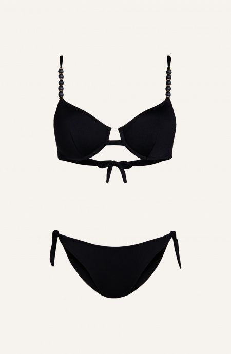 Bikini Balconcino Con Ferretto Slip Fiocchi Tinta Unita Pin-Up Stars - 6 Bikini Balconcino Con Ferretto Slip Fiocchi Tinta Unita Pin-Up Stars - 6