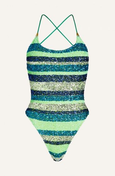 Costume Intero Riga Paillettes Costume Intero Riga Paillettes Pin-Up Stars - 3