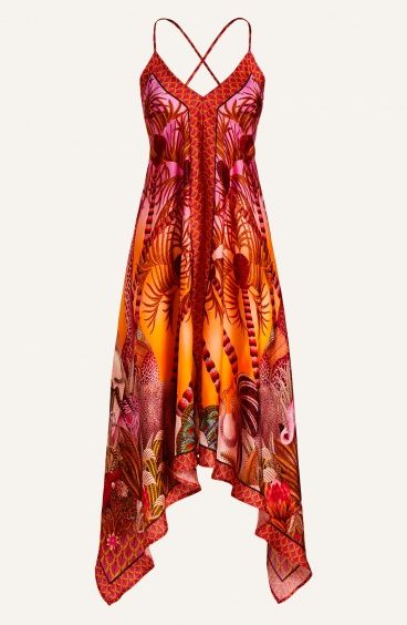 Abito Foulard Raso di Viscosa Palm Paradise Pin-Up Stars - 5