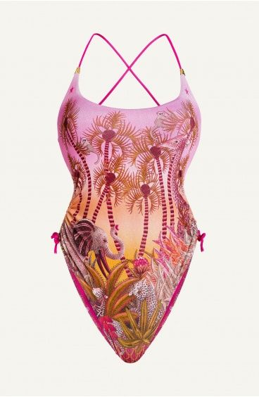 Costume Intero Piquet Lurex Palm Paradise Pin-Up Stars - 1