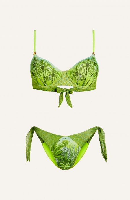 Bikini Balconcino Con Ferretto Slip Fiocchi Piquet Lurex e Crepon Lamè Palm Paradise Pin-Up Stars - 3 Bikini Balconcino Con Ferretto Slip Fiocchi Piquet Lurex e Crepon Lamè Palm Paradise Pin-Up Stars - 3