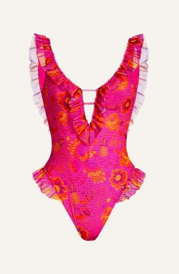 One Piece Swimsuit With Apache Print Rouge Pin-Up Stars - 6
