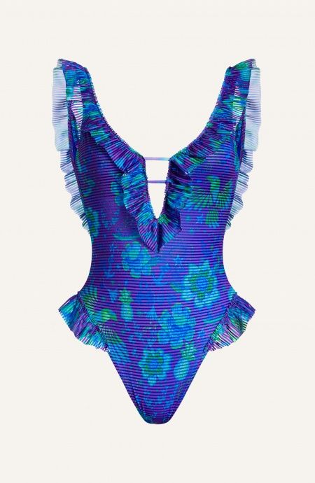 One Piece Swimsuit With Apache Print Rouge Pin-Up Stars - 1 One Piece Swimsuit With Apache Print Rouge Pin-Up Stars - 1