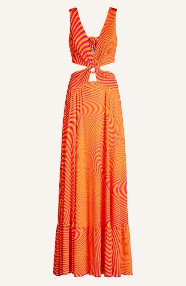 Vestito Lungo Jersey Optical Vestito Lungo Jersey Optical Pin-Up Stars - 1