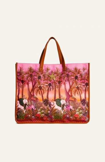 Palm Paradise Canvas Shopping Bag Pin-Up Stars - 1