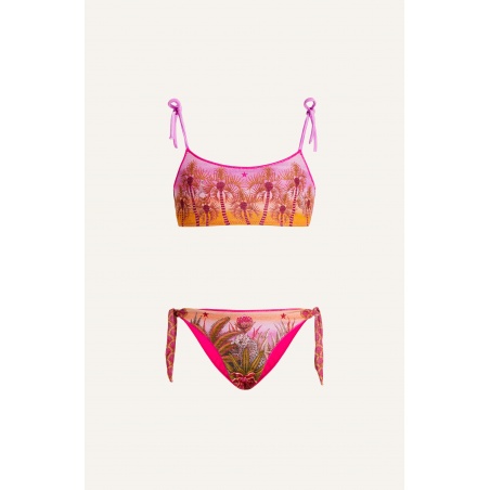 Bikini Bandeau Palm Paradise Baby Bowknots