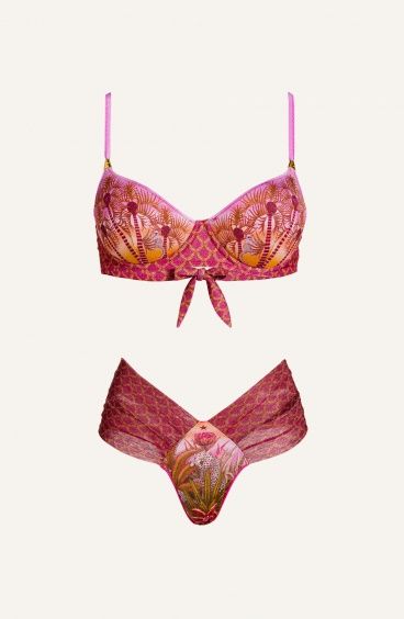 Bikini Balconcino Con Ferretto Slip Fiocchi Palm Paradise Pin-Up Stars - 6