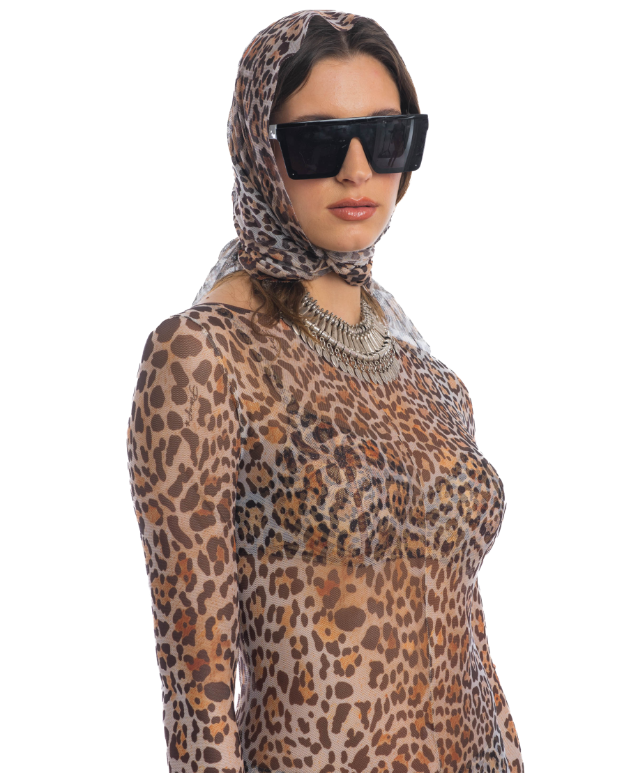 Wild Long Jumpsuit with Scarf