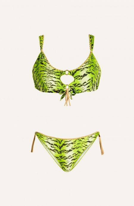 Bikini Brassiere Slip Brasiliana Stampa Tigre Ricamo Punto Cavallo Pin-Up Stars - 15 Bikini Brassiere Slip Brasiliana Stampa Tigre Ricamo Punto Cavallo Pin-Up Stars - 15