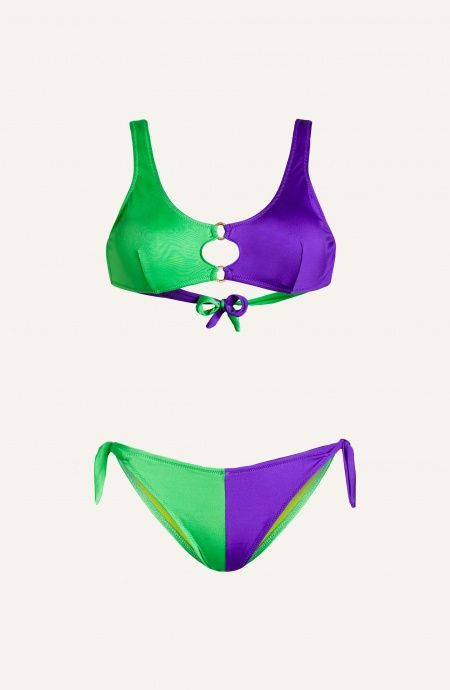 Bikini Brassiere Briefs Bicolor Flakes Pin-Up Stars - 8 Bikini Brassiere Briefs Bicolor Flakes Pin-Up Stars - 8
