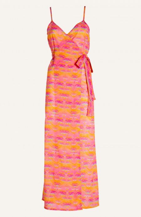 Palmié Print Cotton Cross Dress Poisson D'Amour - 1 Palmié Print Cotton Cross Dress Poisson D'Amour - 1