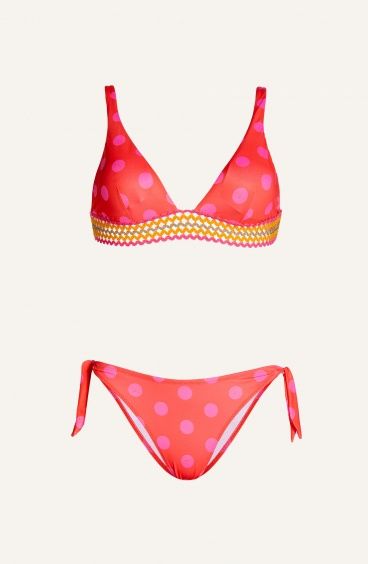 Bikini Brassiere With Trimmings Bowknots Poisson D'Amour - 1