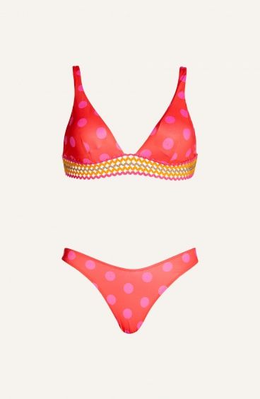 Bikini Brassiere With Trimmings Polka Dot Briefs Poisson D'Amour - 1