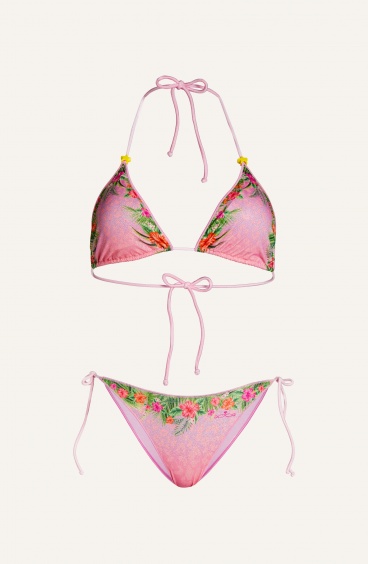 Bikini Triangle Padded Brazilian Briefs Lurex Leone Poisson D'Amour - 1