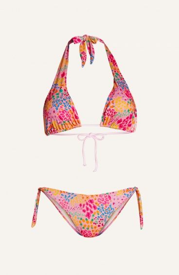 Bikini Triangolo A Vela Slip Fiocchi Lurex Stampa Tutti Frutti Poisson D'Amour - 2