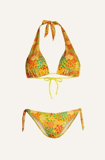 Bikini Triangolo A Vela Slip Fiocchi Lurex Stampa Tutti Frutti Poisson D'Amour - 3