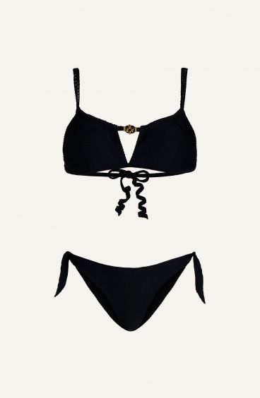 Bikini Fascia Imbottita Con Coulisse Slip Fiocchi Lycra Ondina Pin-Up Stars - 5