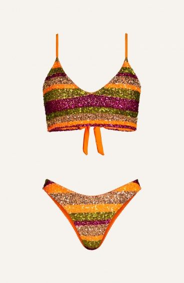 Bikini Top Slip Brasiliana Riga Paillettes Pin-Up Stars - 3