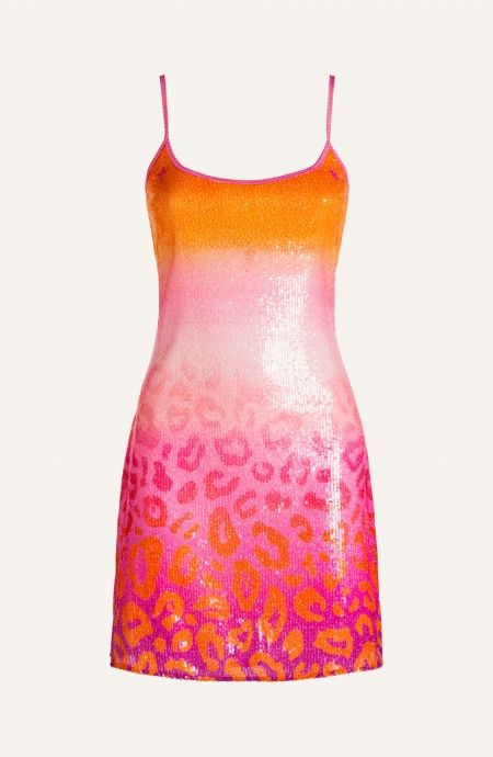 Sequined Print Macula Degradé Petticoat Dress Pin-Up Stars - 5 Sequined Print Macula Degradé Petticoat Dress Pin-Up Stars - 5