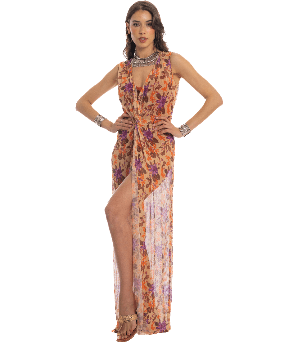 Abito Lungo Fili dei Fiori