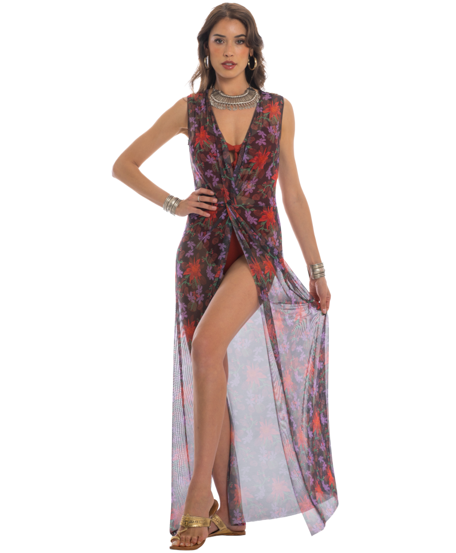 Long Dress Threads of Flowers