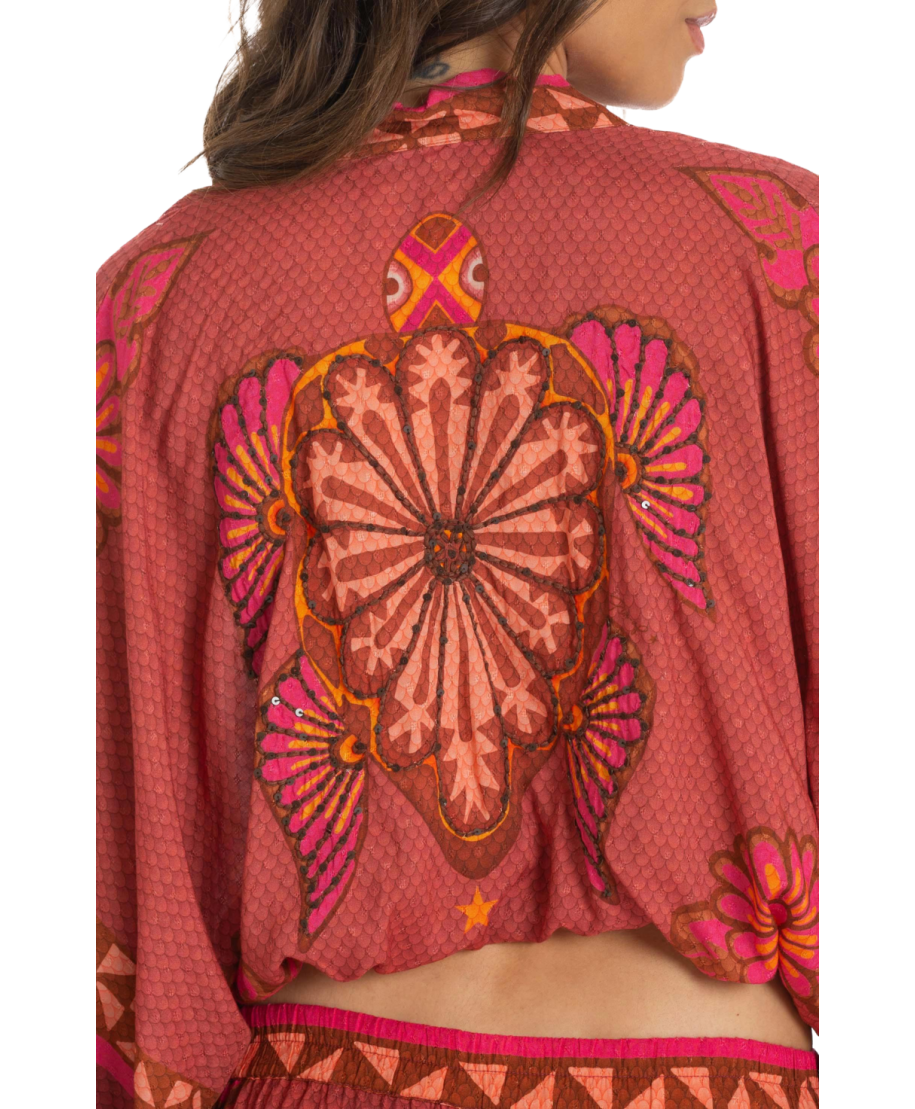 Tribal Sea Crisscross Top