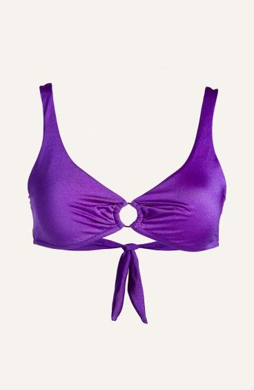 Bikini Top Brassiere Papeete Solid Color Purple Pin-Up Stars - 1
