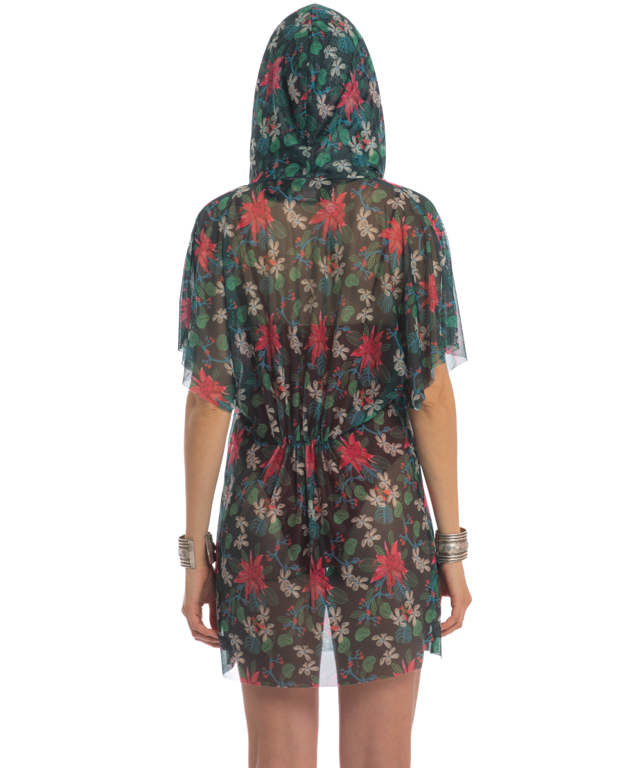 Abito Blusa con Cappuccio Fili dei Fiori