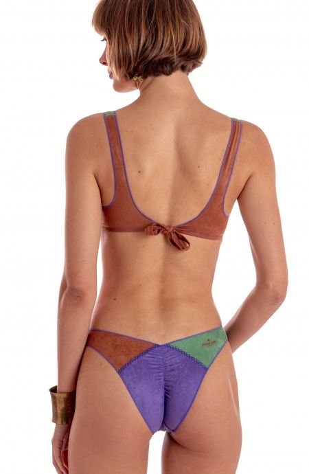 BIKINI BRASSIERE CON PIERCING IN ALCANTARA PATCH Pin-Up Stars - 2
