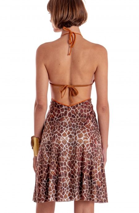 ABITO CUT OUT DAINETTO STAMPA GIRAFFA Pin-Up Stars - 2