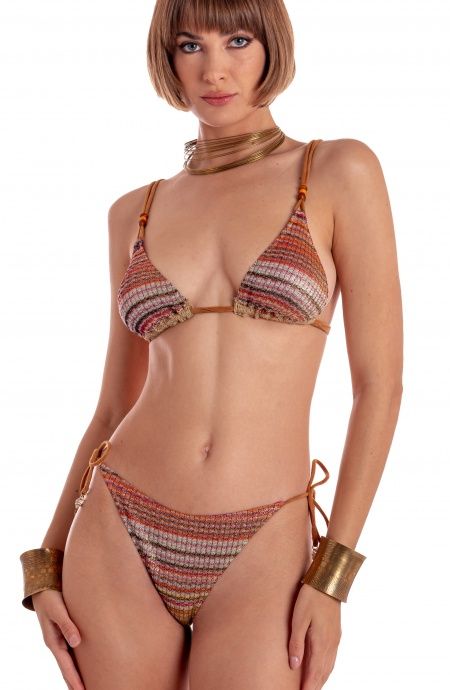 BIKINI TRIANGOLO IMBOTTITO COSTINA LUREX PinUp Stars - 1 BIKINI TRIANGOLO IMBOTTITO COSTINA LUREX PinUp Stars - 1