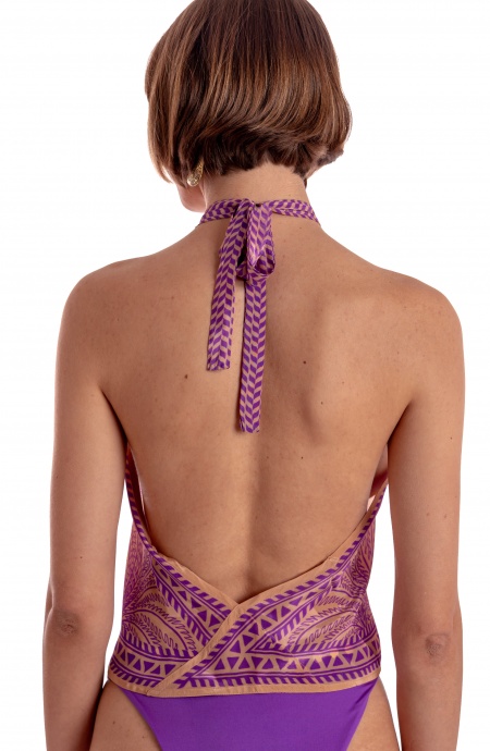 TOP FOULARD IN VISCOSA STAMPA TIGER SUN - 2
