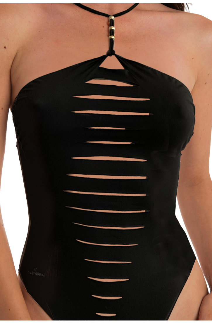 Costume da Bagno Intero Cut-Out Tinta Unita