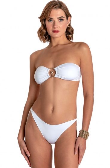 BIKINI FASCIA IMBOTTITA CON ACCESSORIO TINTA UNITA Pin-Up Stars - 38
