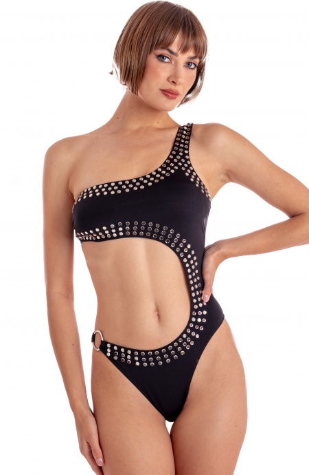 COSTUME DA BAGNO INTERO IMBOTTITO MONOSPALLA CON STRASS SPECCHIETTI Pin-Up Stars - 3 COSTUME DA BAGNO INTERO IMBOTTITO MONOSPALLA CON STRASS SPECCHIETTI Pin-Up Stars - 3