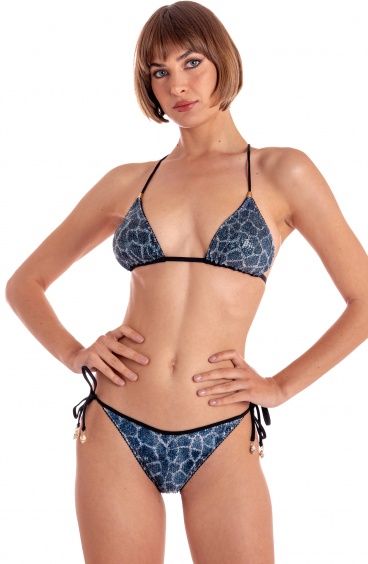 BIKINI TRIANGOLO IMBOTTITO PAILETTES STAMPA GIRAFFA Pin-Up Stars - 1