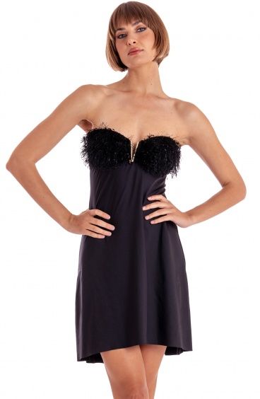 PLUMAGE BANDEAU MINI DRESS Pin-Up Stars - 1